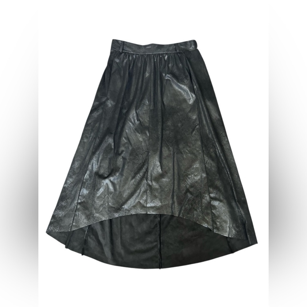 NWT Suzy D London Vegan Leather High-Low Full Body Skirt size M/L